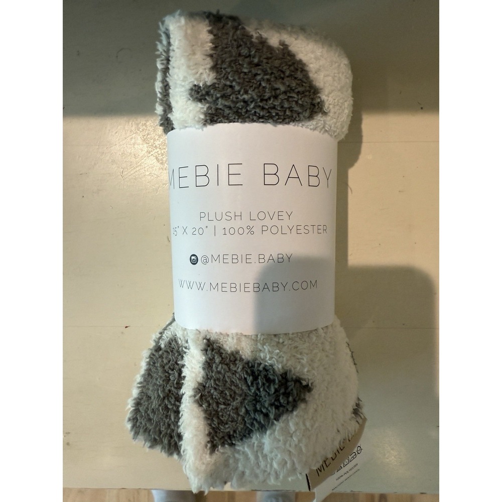 NWT Mebie Baby Plush Lovey Blanket Pines 15x20 New
